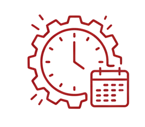 Business hours schedule icon for customer service availability